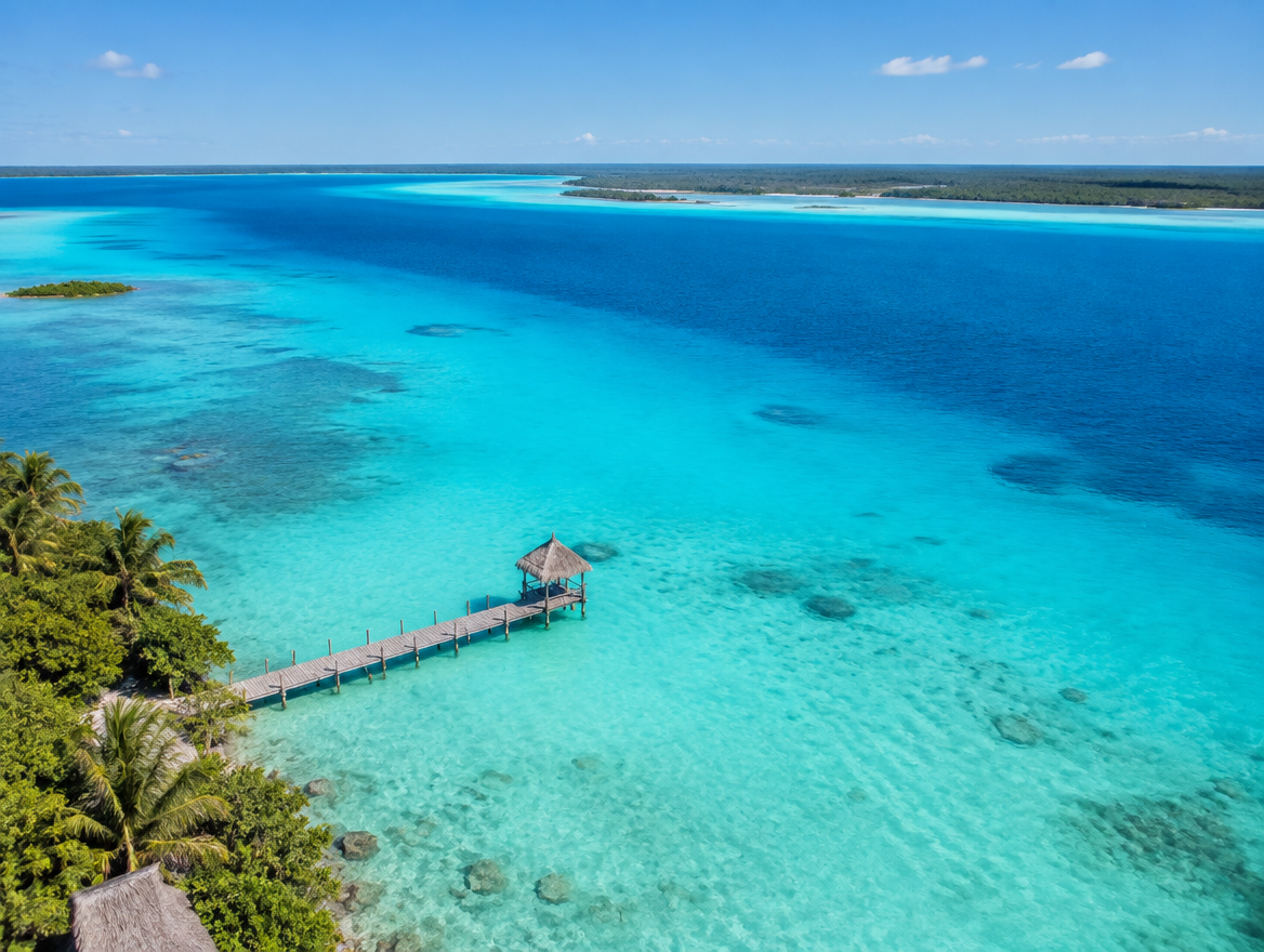Laguna de los Siete Colores en Bacalar