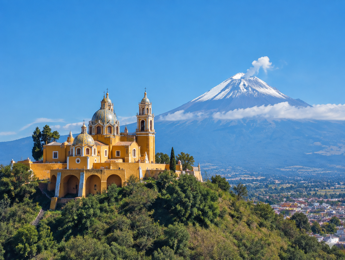 Iglesia de los Remedios sobre la Gran Pirámide de Cholula